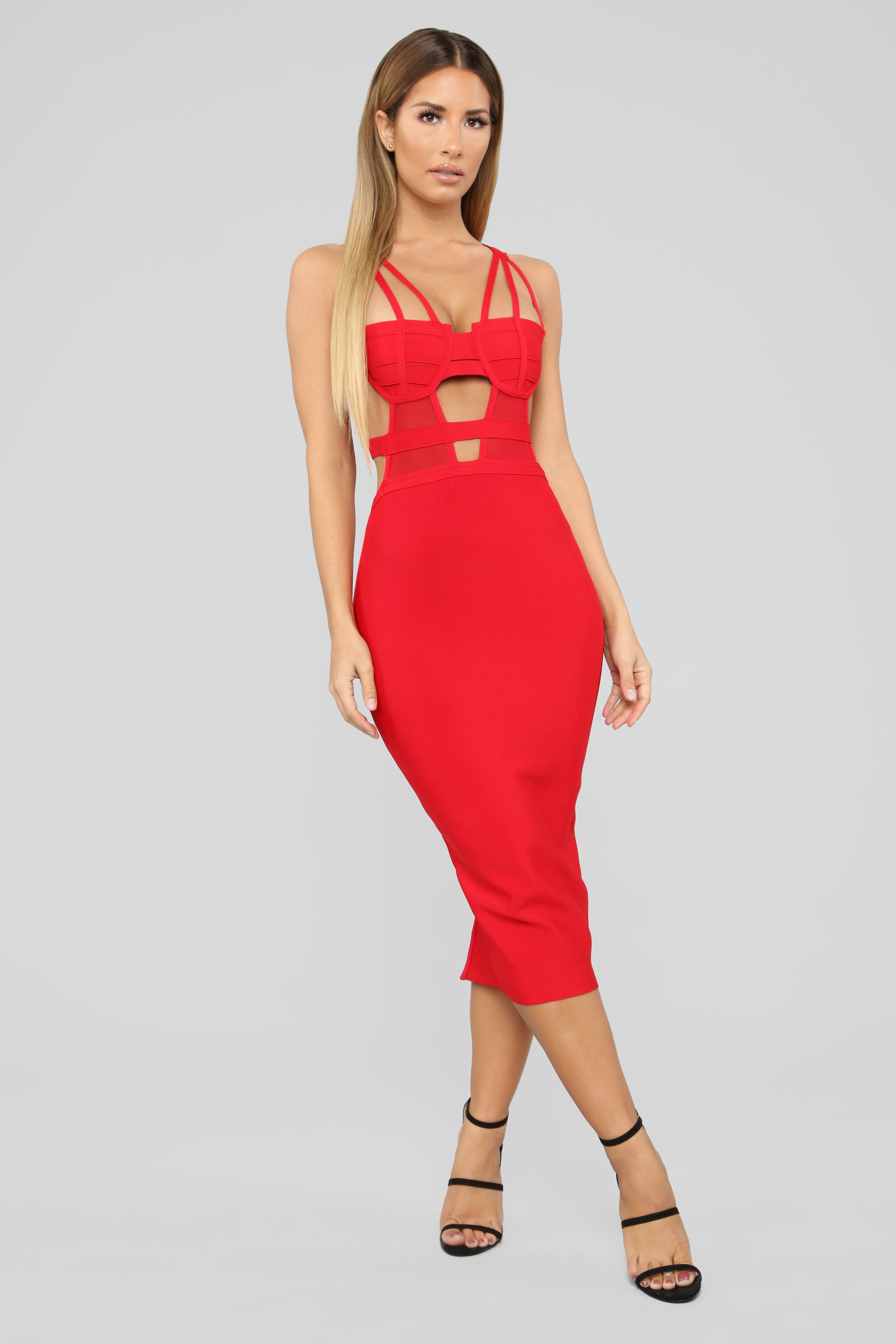 Red Midi Dress